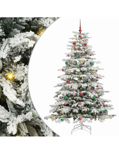 Albero di Natale Artificiale con Rami Pieghevoli Bianco 180 cm