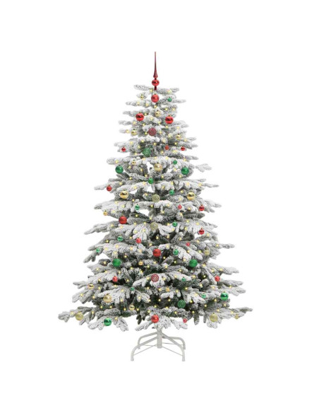 Albero di Natale Artificiale con Rami Pieghevoli Bianco 180 cm