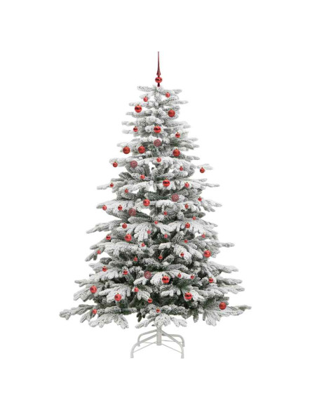 Albero di Natale Artificiale con Rami Pieghevoli Bianco 210 cm