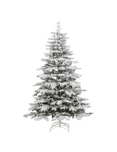 Albero di Natale Artificiale con Rami Pieghevoli Bianco 210 cm