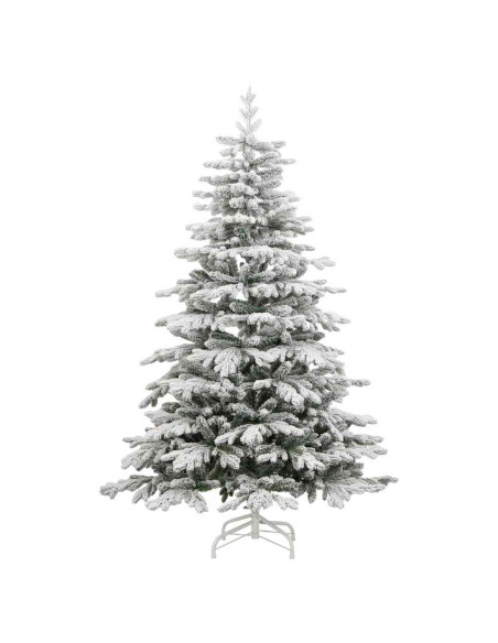 Albero di Natale Artificiale con Rami Pieghevoli Bianco 210 cm