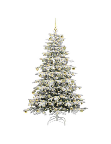 Albero di Natale Artificiale con Rami Pieghevoli Bianco 210 cm