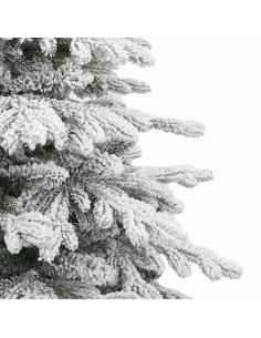 Albero di Natale Artificiale con Rami Pieghevoli Bianco 210 cm 2