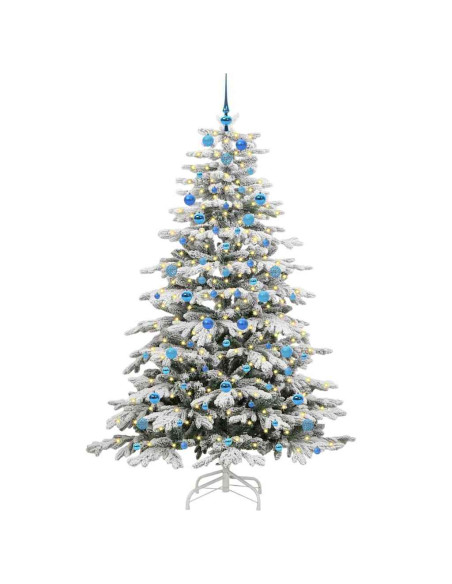 Albero di Natale Artificiale con Rami Pieghevoli Bianco 210 cm
