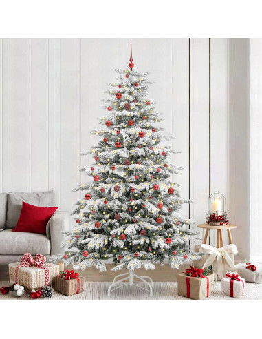 Albero di Natale Artificiale con Rami Pieghevoli Bianco 240 cm