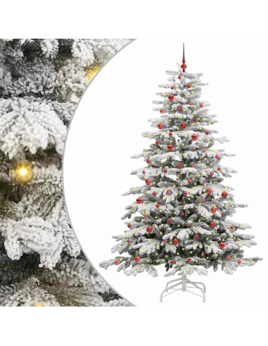 Albero di Natale Artificiale con Rami Pieghevoli Bianco 240 cm