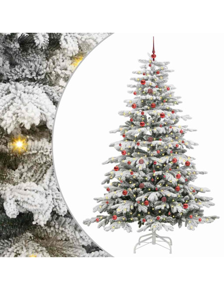 Albero di Natale Artificiale con Rami Pieghevoli Bianco 240 cm