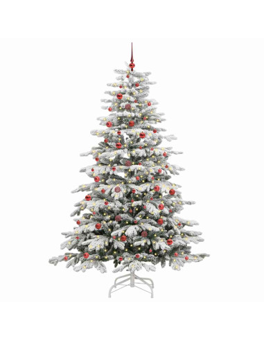 Albero di Natale Artificiale con Rami Pieghevoli Bianco 240 cm