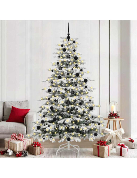 Albero di Natale Artificiale con Rami Pieghevoli Bianco 240 cm