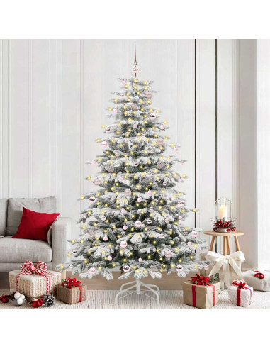Albero di Natale Artificiale con Rami Pieghevoli Bianco 240 cm