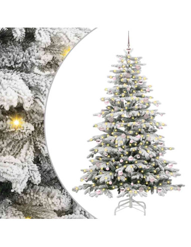 Albero di Natale Artificiale con Rami Pieghevoli Bianco 240 cm