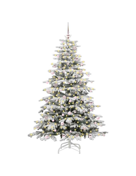 Albero di Natale Artificiale con Rami Pieghevoli Bianco 240 cm