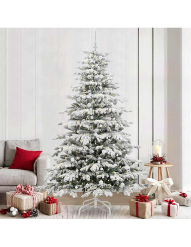 Albero di Natale Artificiale con Rami Pieghevoli Bianco 240 cm