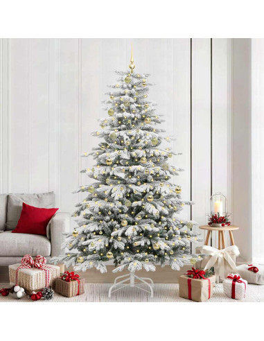 Albero di Natale Artificiale con Rami Pieghevoli Bianco 240 cm