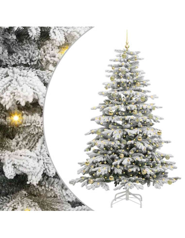 Albero di Natale Artificiale con Rami Pieghevoli Bianco 240 cm