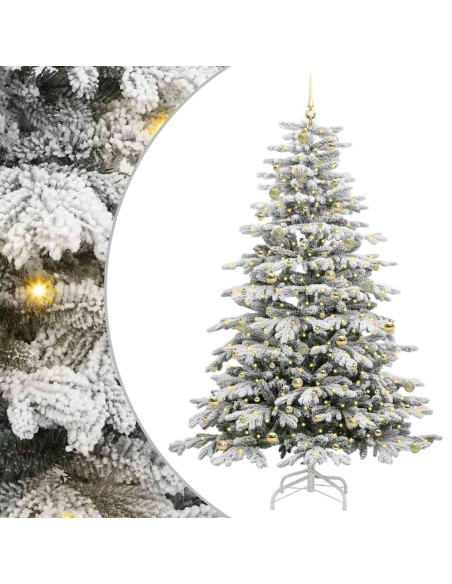 Albero di Natale Artificiale con Rami Pieghevoli Bianco 240 cm