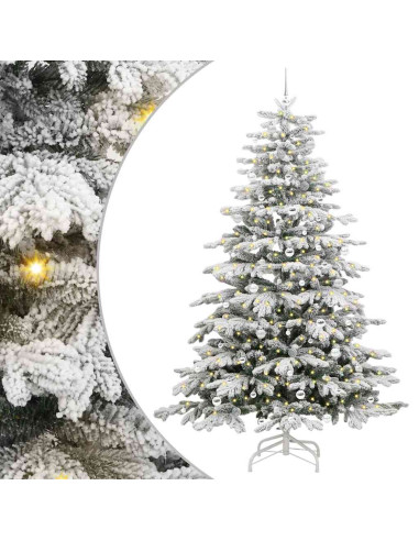 Albero di Natale Artificiale con Rami Pieghevoli Bianco 240 cm