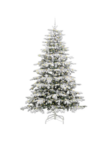 Albero di Natale Artificiale con Rami Pieghevoli Bianco 240 cm