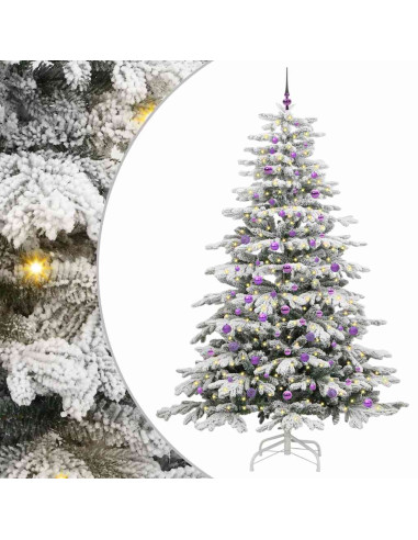 Albero di Natale Artificiale con Rami Pieghevoli Bianco 240 cm