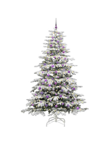 Albero di Natale Artificiale con Rami Pieghevoli Bianco 240 cm