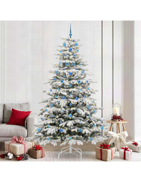 Albero di Natale Artificiale con Rami Pieghevoli Bianco 240 cm