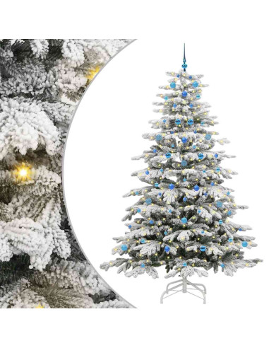 Albero di Natale Artificiale con Rami Pieghevoli Bianco 240 cm