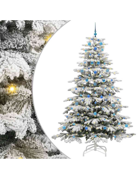 Albero di Natale Artificiale con Rami Pieghevoli Bianco 240 cm