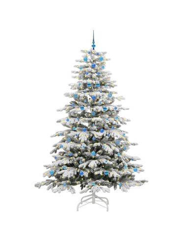 Albero di Natale Artificiale con Rami Pieghevoli Bianco 240 cm