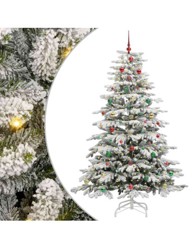 Albero di Natale Artificiale con Rami Pieghevoli Bianco 240 cm