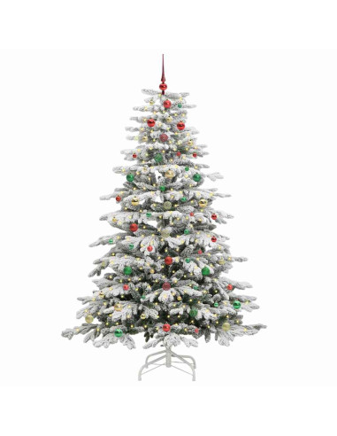 Albero di Natale Artificiale con Rami Pieghevoli Bianco 240 cm