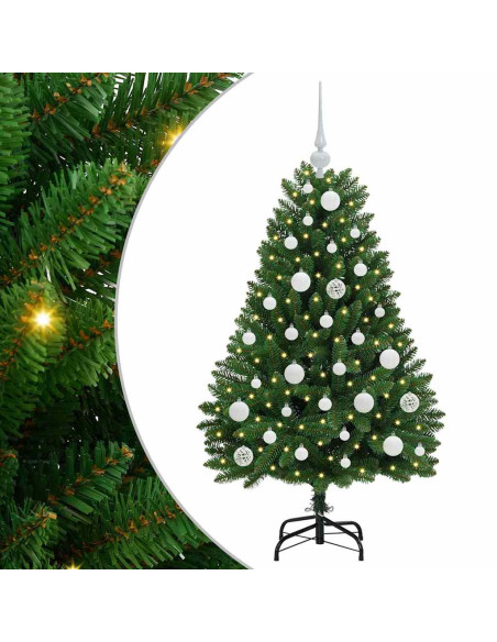 Albero di Natale artificiale Verde 120 cm PVC e Metallo