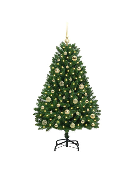 Albero di Natale artificiale Verde 120 cm PVC e Metallo
