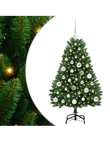 Albero di Natale artificiale Verde 120 cm PVC e Metallo