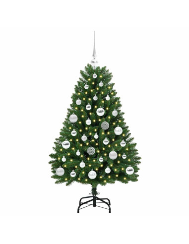Albero di Natale artificiale Verde 120 cm PVC e Metallo