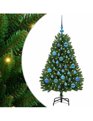 Albero di Natale artificiale Verde 120 cm PVC e Metallo