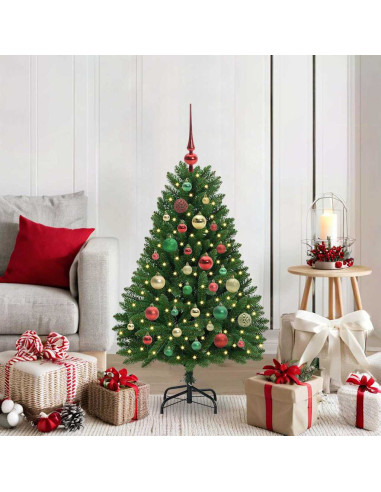 Albero di Natale artificiale Verde 120 cm PVC e Metallo