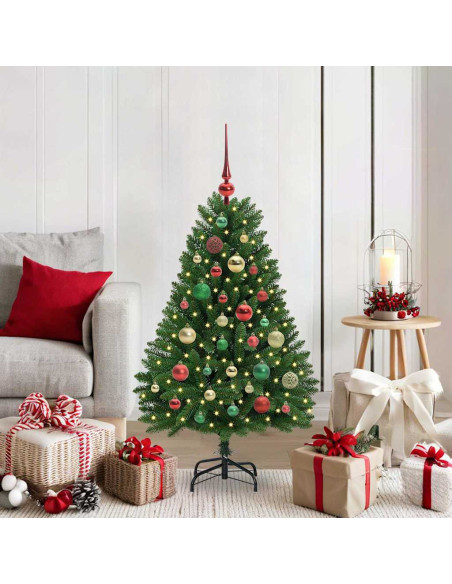 Albero di Natale artificiale Verde 120 cm PVC e Metallo