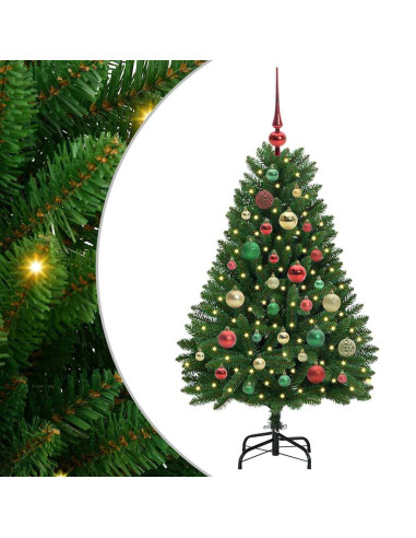 Albero di Natale artificiale Verde 120 cm PVC e Metallo