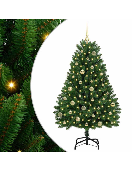 Albero di Natale artificiale Verde 150 cm PVC e Metallo