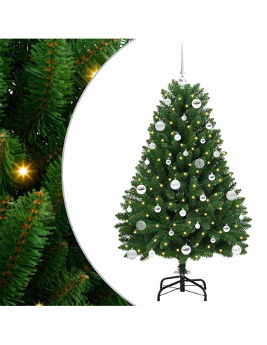 Albero di Natale artificiale Verde 150 cm PVC e Metallo