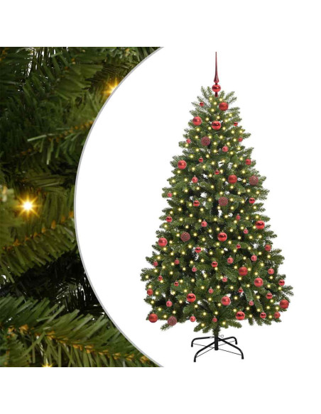 Albero di Natale artificiale Verde 180 cm PVC e Metallo