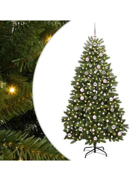 Albero di Natale artificiale Verde 180 cm PVC e Metallo