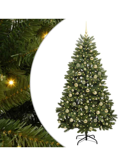 Albero di Natale artificiale Verde 180 cm PVC e Metallo