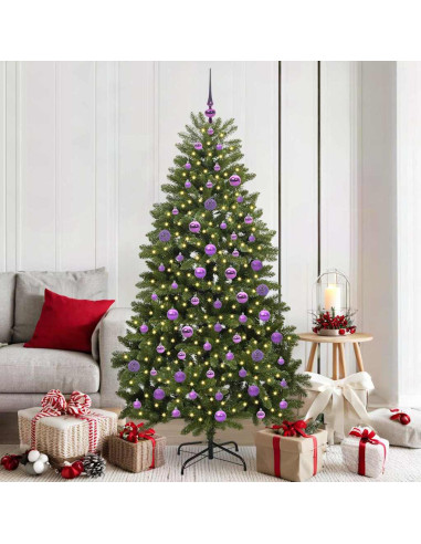 Albero di Natale artificiale Verde 180 cm PVC e Metallo