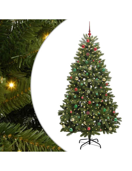 Albero di Natale artificiale Verde 180 cm PVC e Metallo