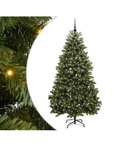 Albero di Natale artificiale Verde 210 cm PVC e Metallo