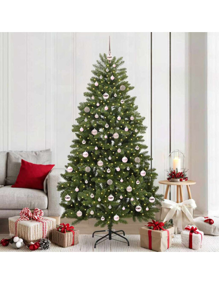 Albero di Natale artificiale Verde 210 cm PVC e Metallo