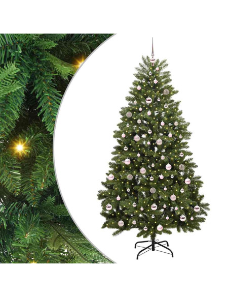 Albero di Natale artificiale Verde 210 cm PVC e Metallo