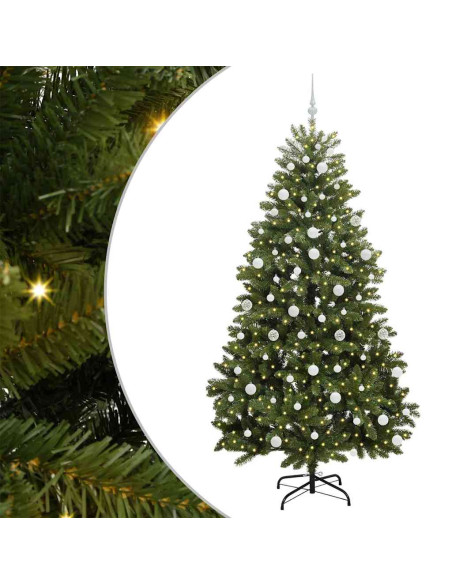 Albero di Natale artificiale Verde 210 cm PVC e Metallo