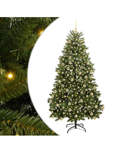 Albero di Natale artificiale Verde 210 cm PVC e Metallo